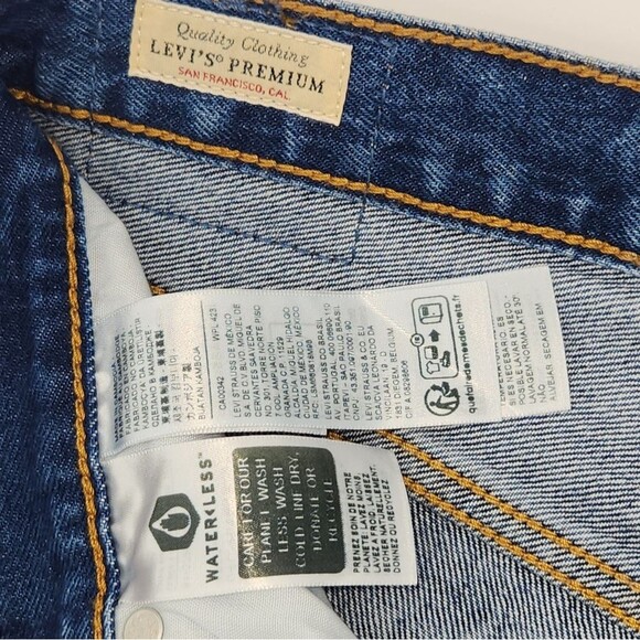 Levis 501 Jeans Womens Size 29x32 Blue Straight Leg Button Fly Rodeo Western - Picture 11 of 11